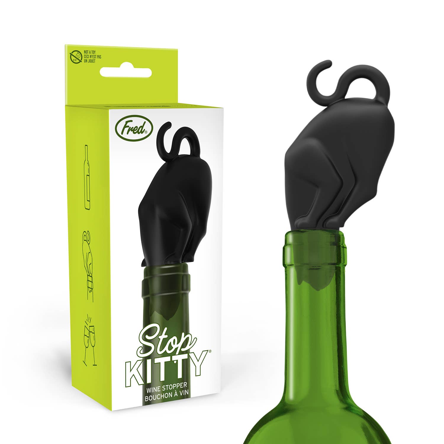 Fred & Friends Stop Kitty Wine Stopper - Thumbnail 3